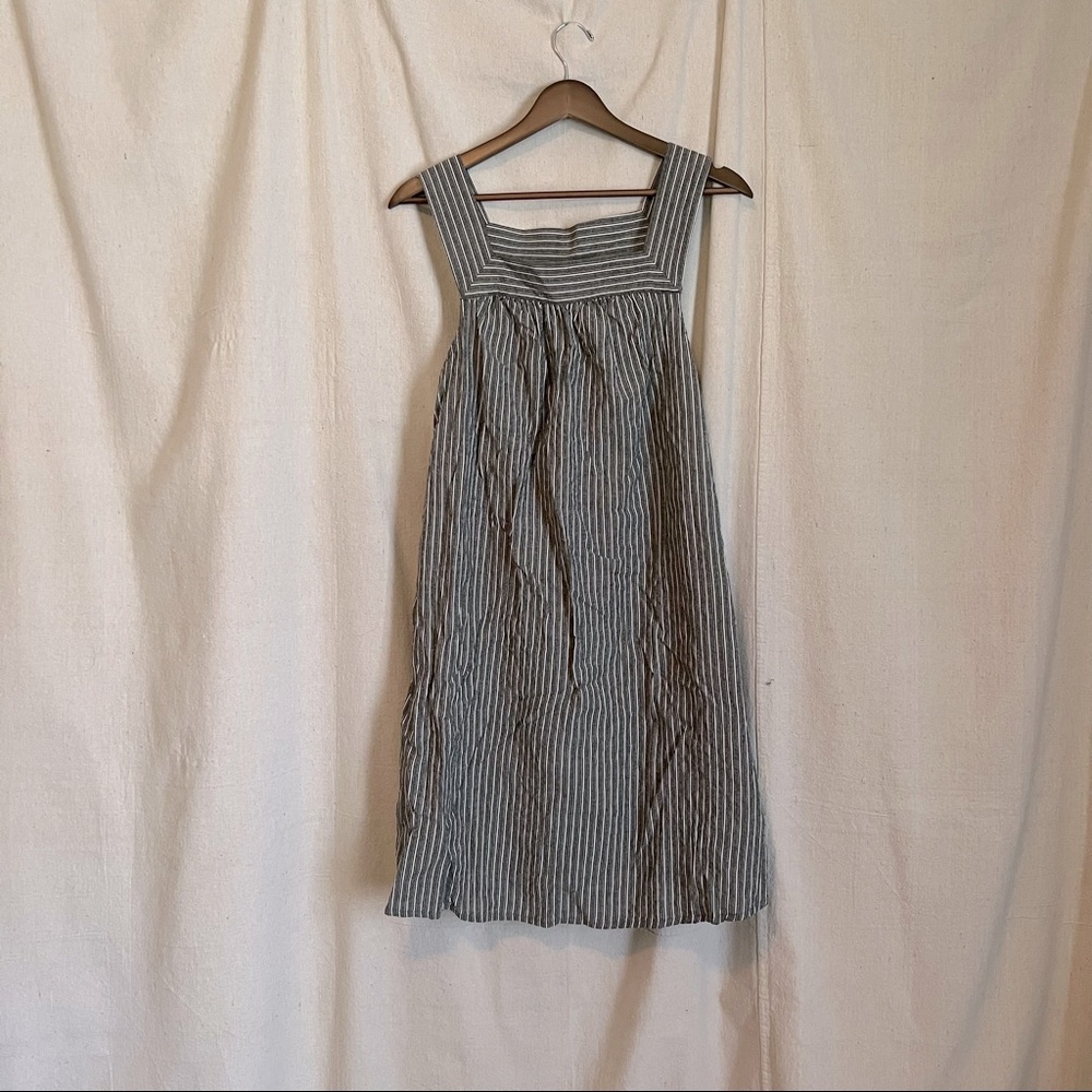 Gray striped dress